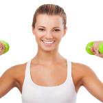 Woman Holding Weights