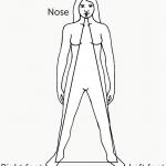 Woman Triangle Nose Left Right Foot